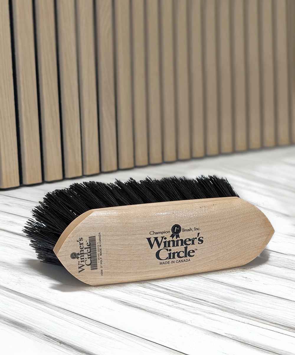 8 ¼'' Champion Brush Winner’s Circle® Flick Brush – Polypropylene - Black