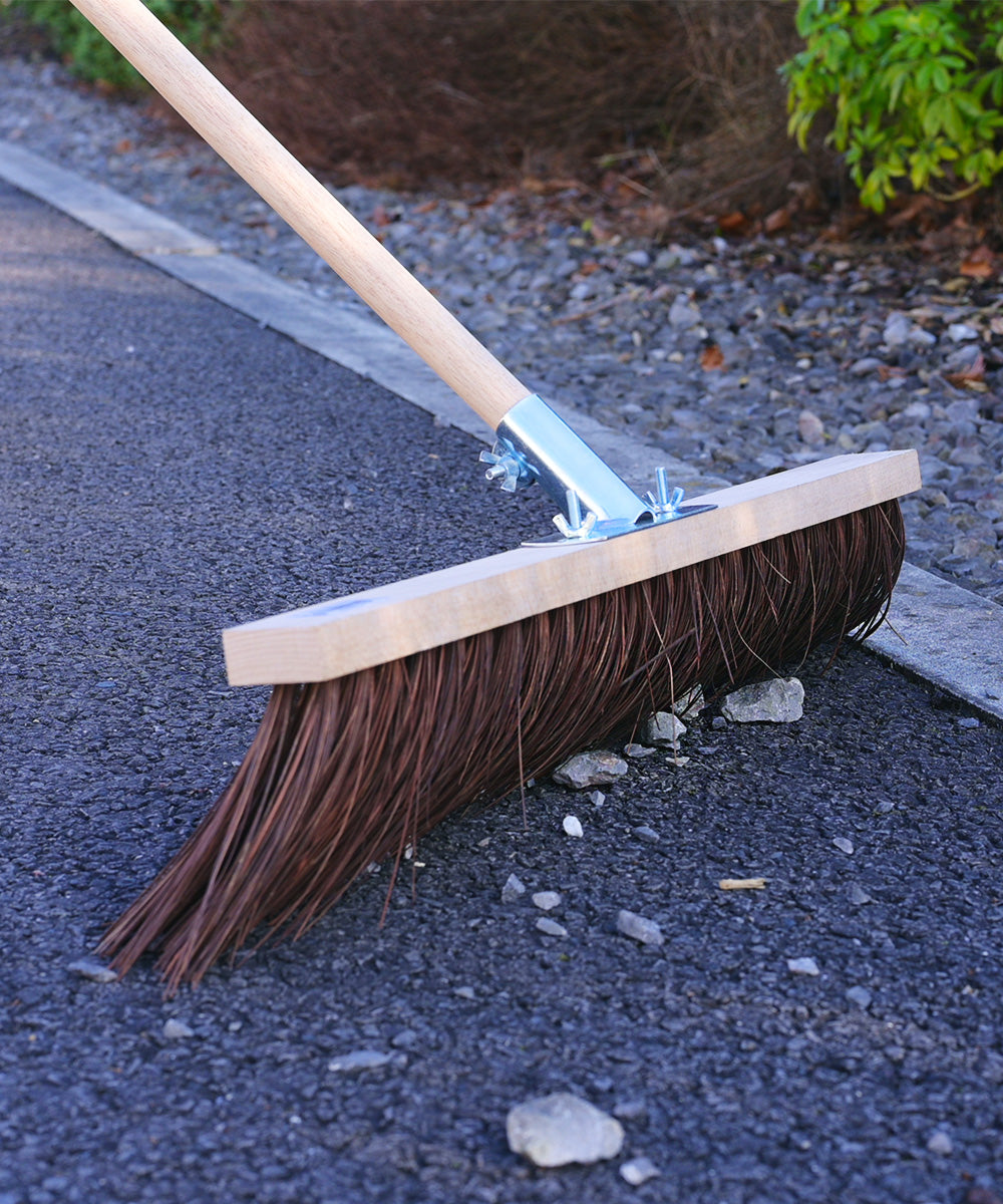 Traditional Wooden Broom With Handle & Stay - Stiff