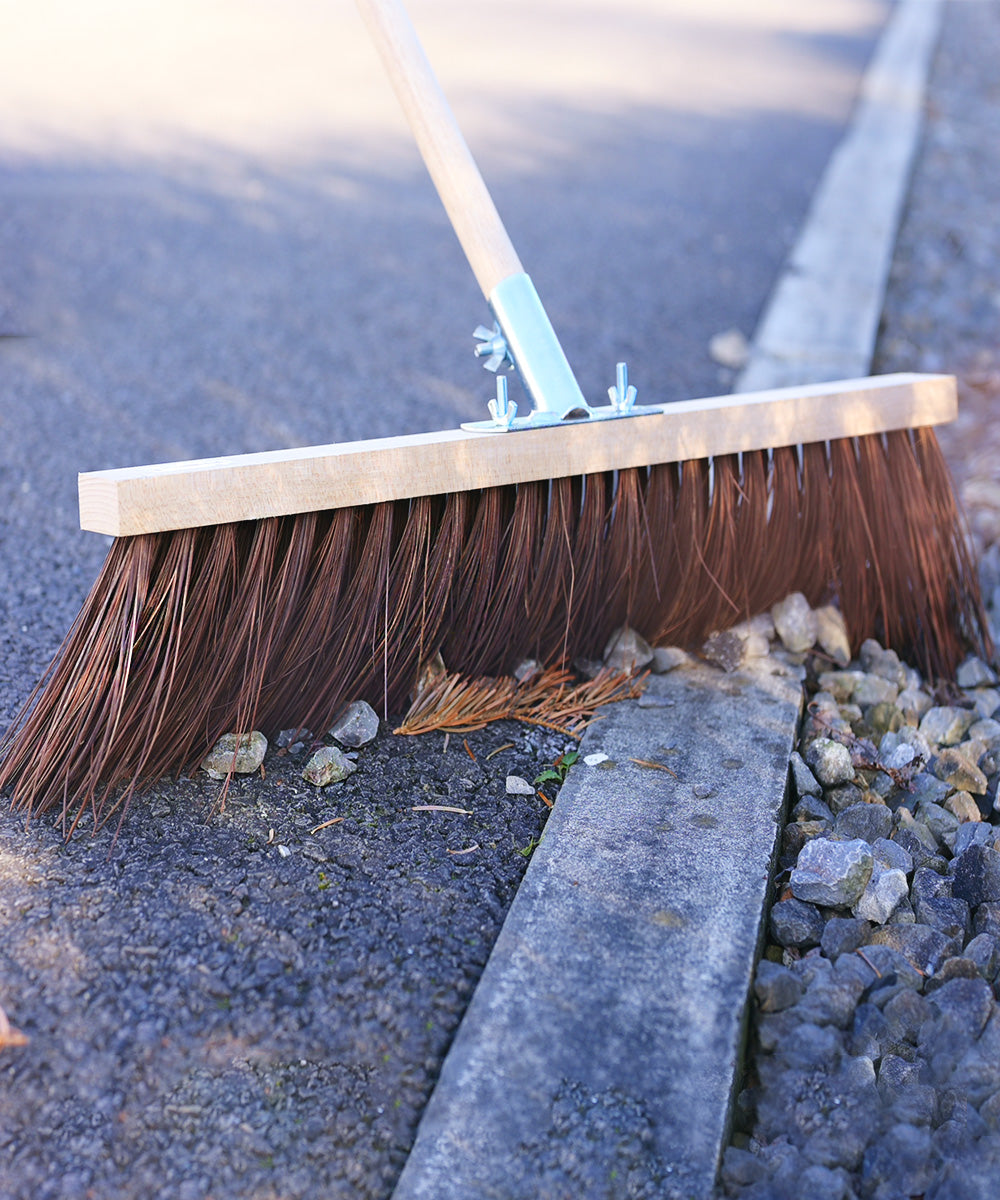 Traditional Wooden Broom With Handle & Stay - Stiff