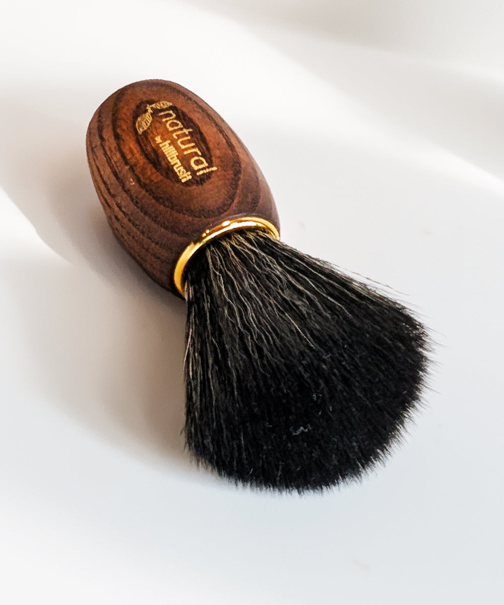 Natural by Hillbrush Synthetic Vegan Shaving Brush, Dark Finish