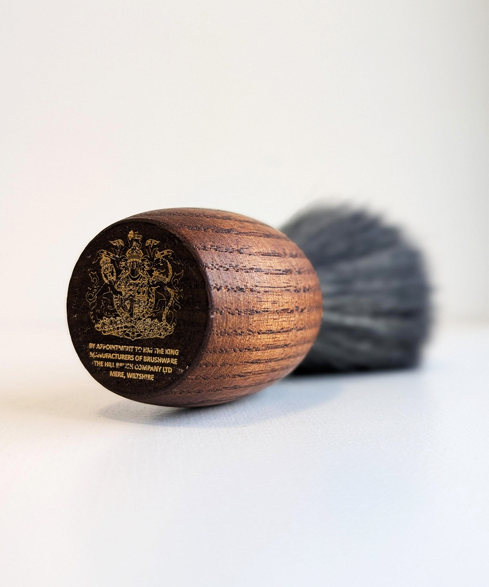 Natural by Hillbrush Synthetic Vegan Shaving Brush, Dark Finish