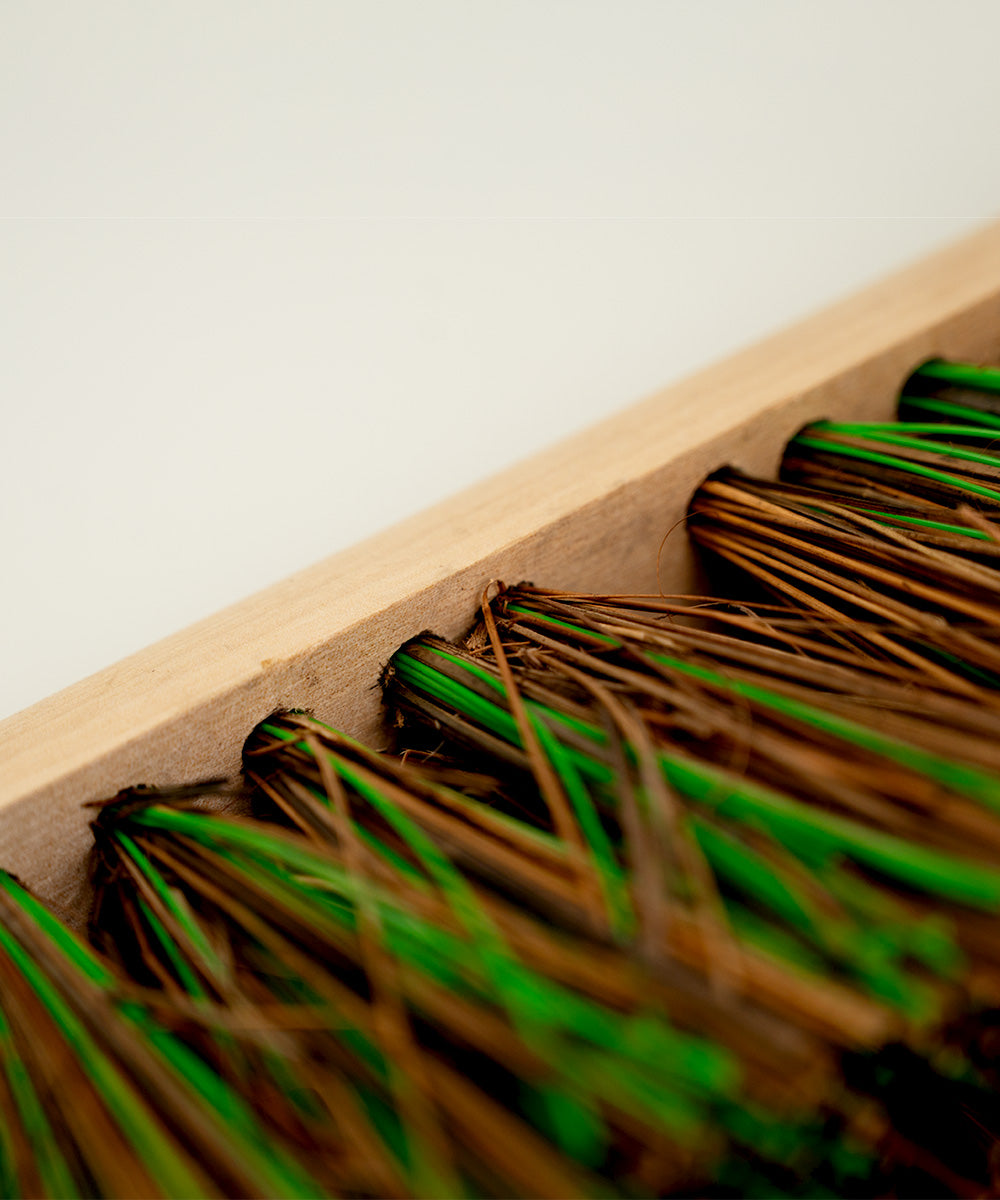 Traditional Wooden Yard Broom  - Stiff