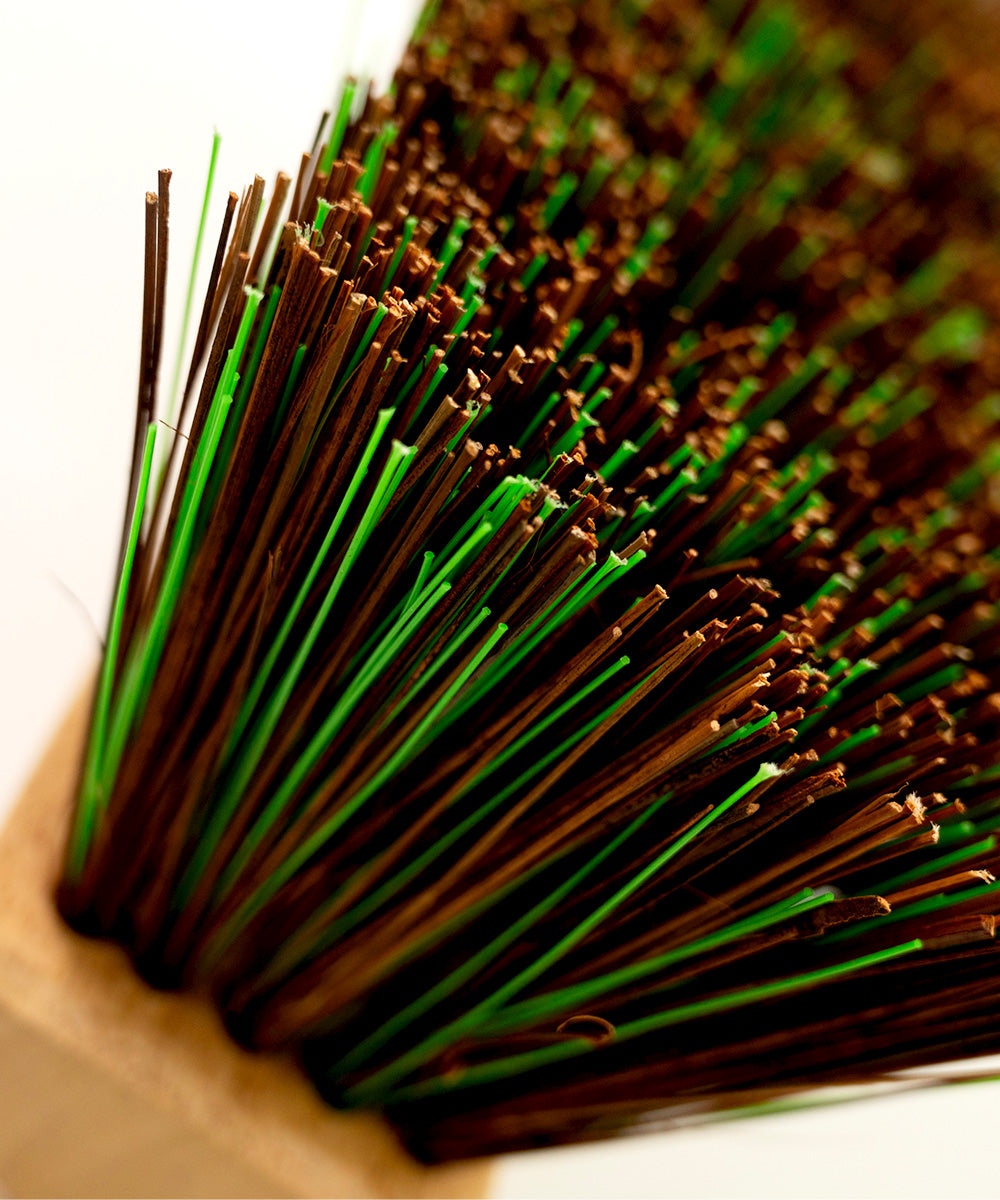 Traditional Wooden Yard Broom  - Stiff