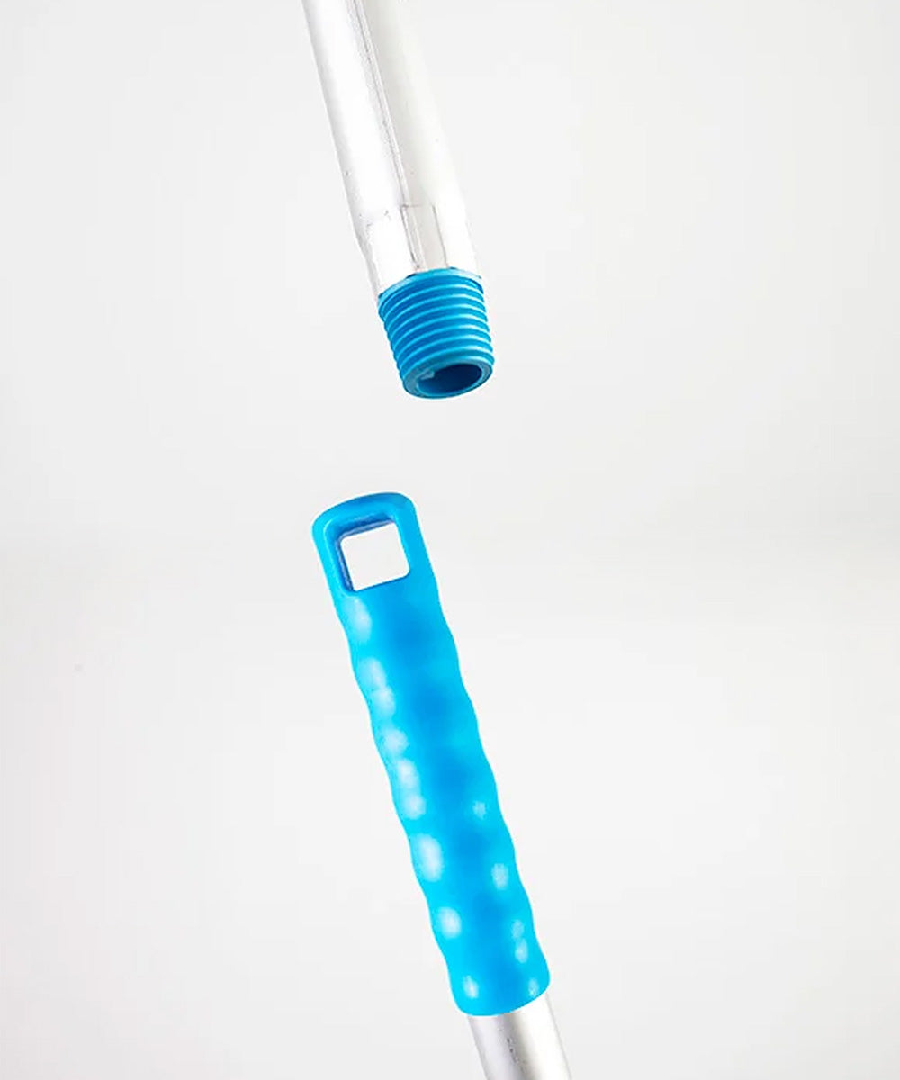 Replacement Threaded Aluminium Handle with Blue Handgrip (1200mm)
