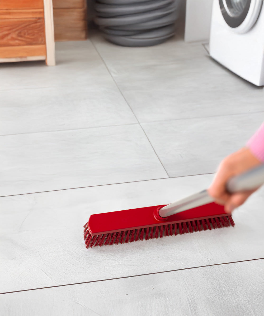 Everyday Wide Sweeping Broom 380mm - Red (Stiff)