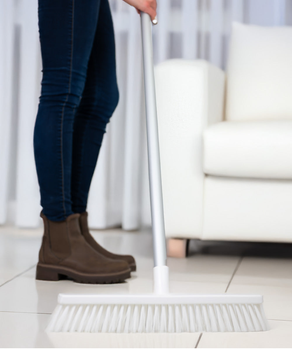 Everyday Wide Sweeping Broom 380mm - White (Stiff)