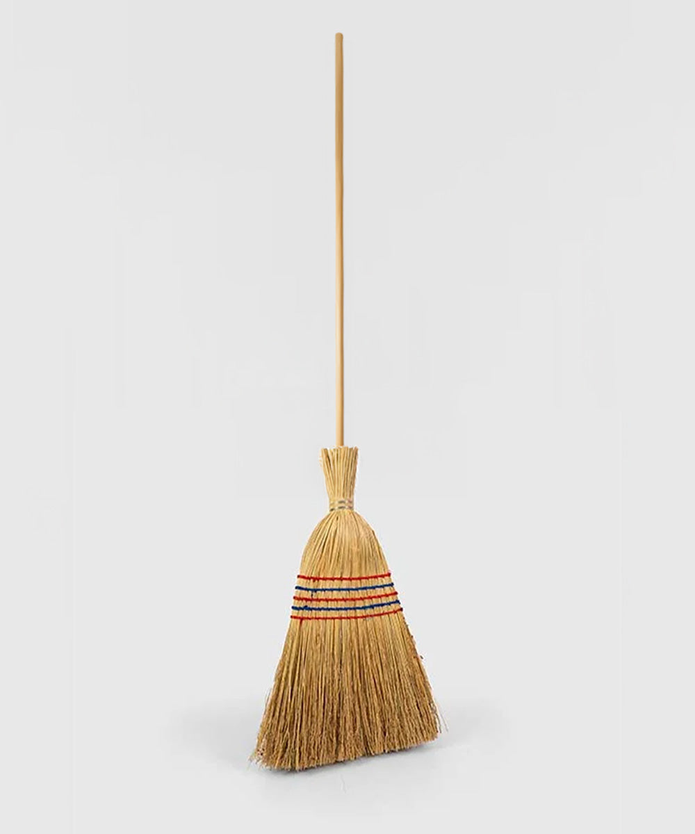 Traditional Corn Broom With Handle - Medium Stiff