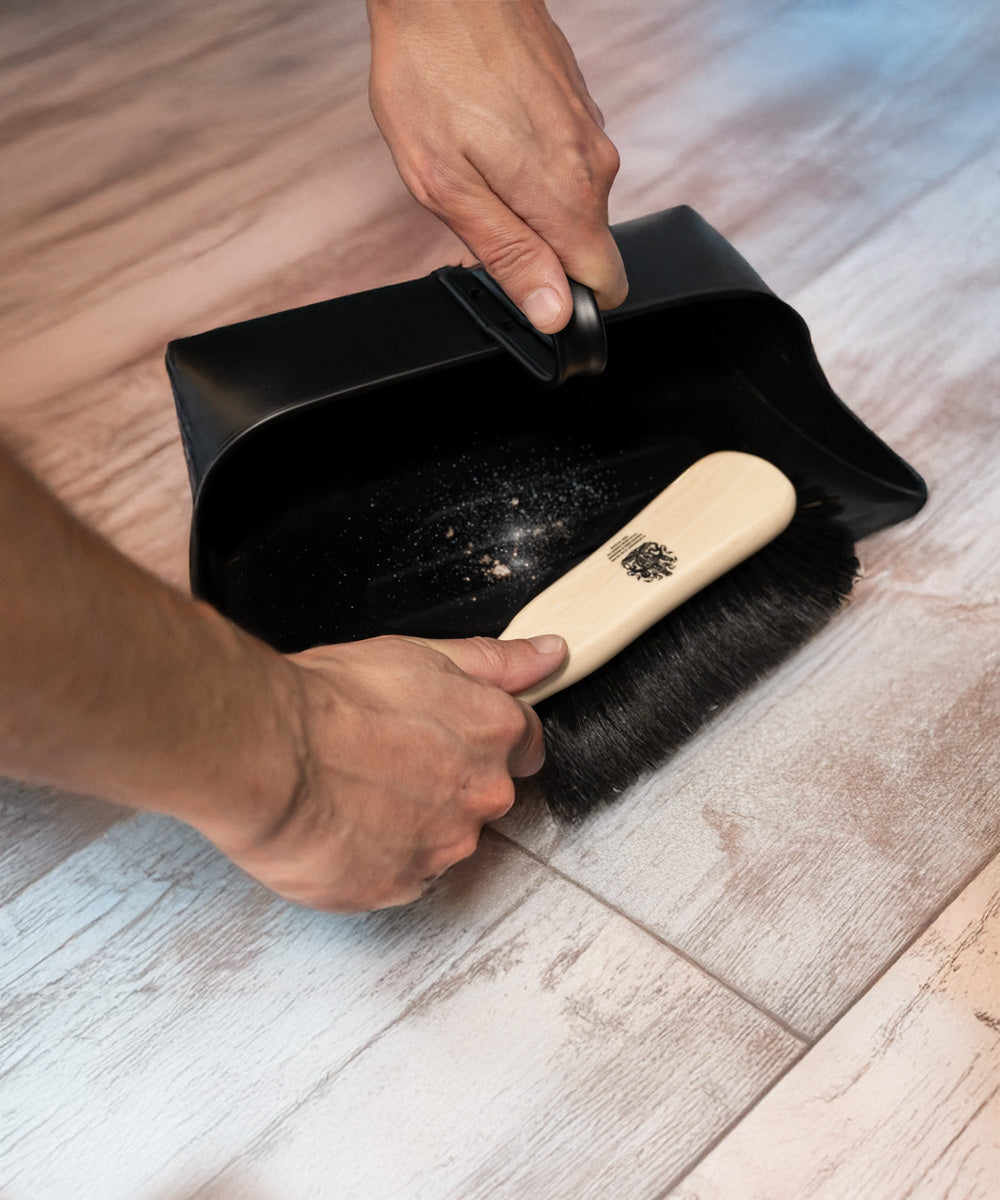 Finest by Hillbrush Dustpan & Boar Bristle Brush Set (Extra Soft)