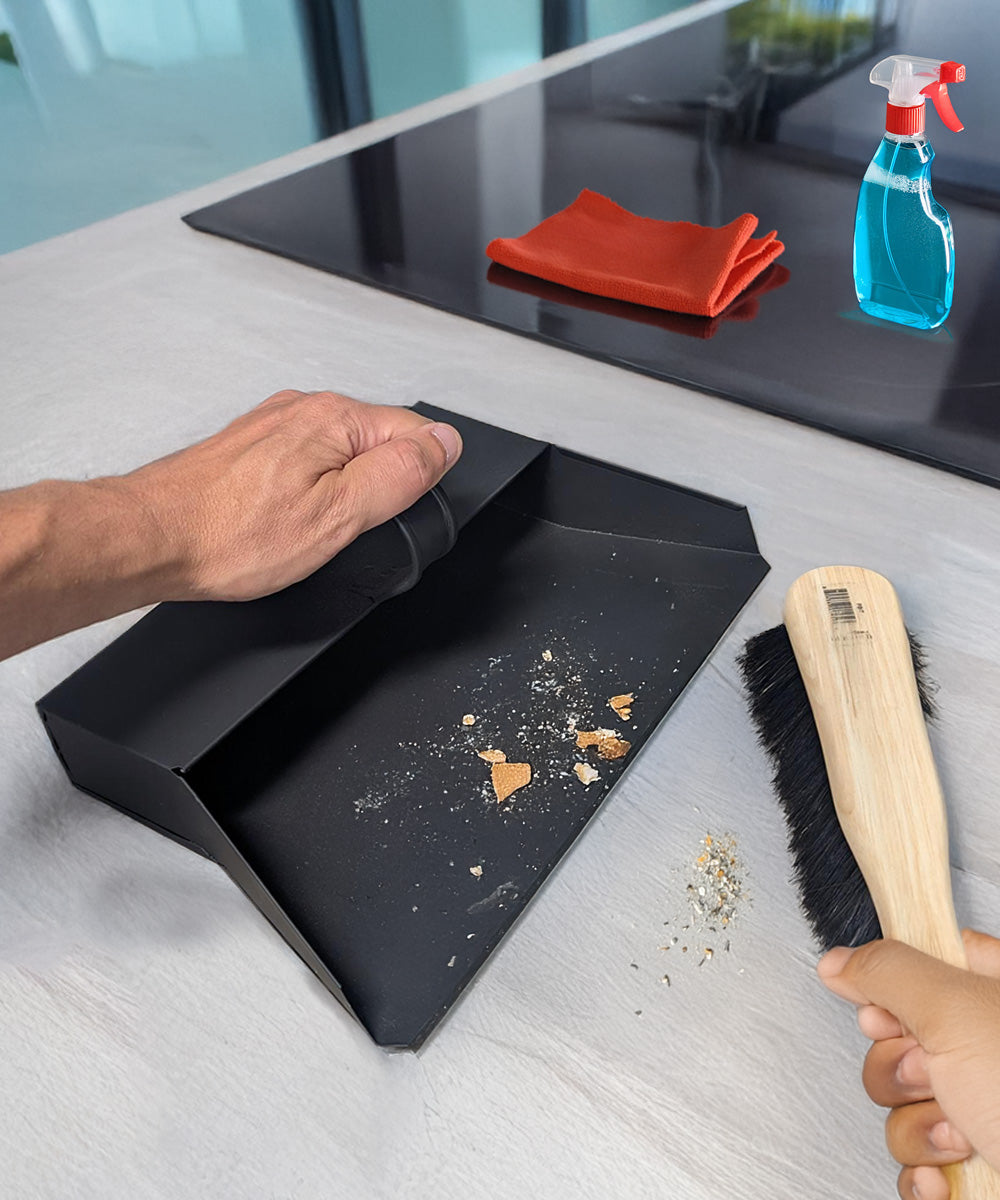 Finest by Hillbrush Dustpan & Boar Bristle Brush Set (Extra Soft)