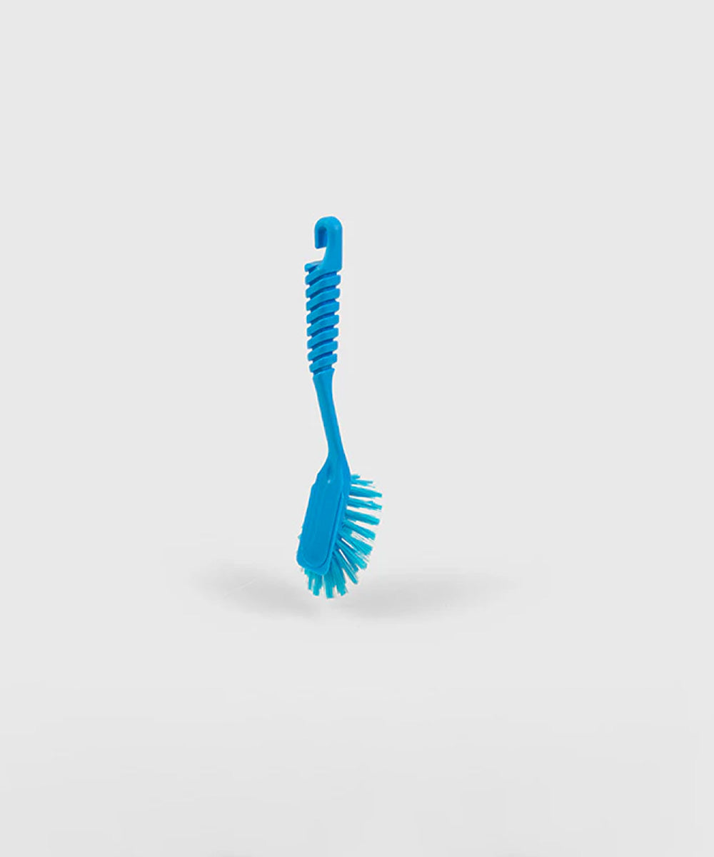Everyday Dish Brush With Scraper (Blue) - Medium Stiff