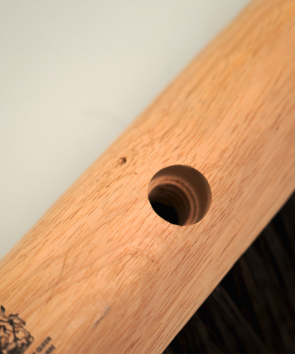 Finest by Hillbrush Outdoor Wooden Broom With Handle - Medium Stiff