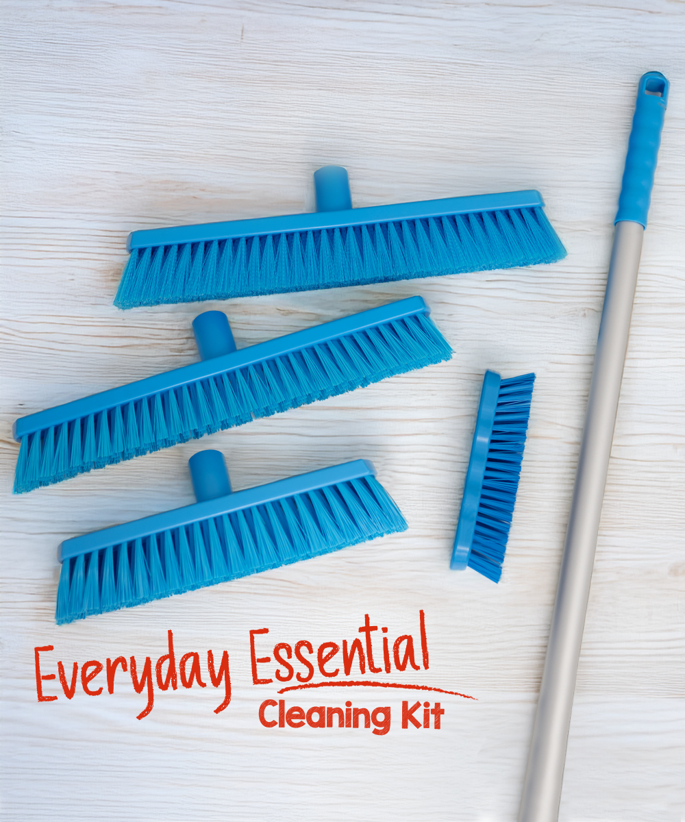 Everyday Essential Cleaning Kit – Sweeping & Scrubbing Set (Blue)