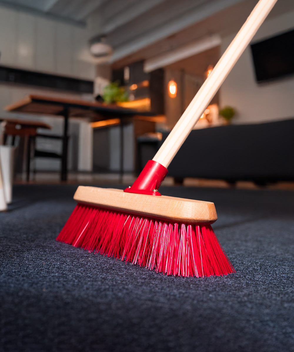 Finest by Hillbrush Household Wooden Broom With Socket & Handle - Stiff