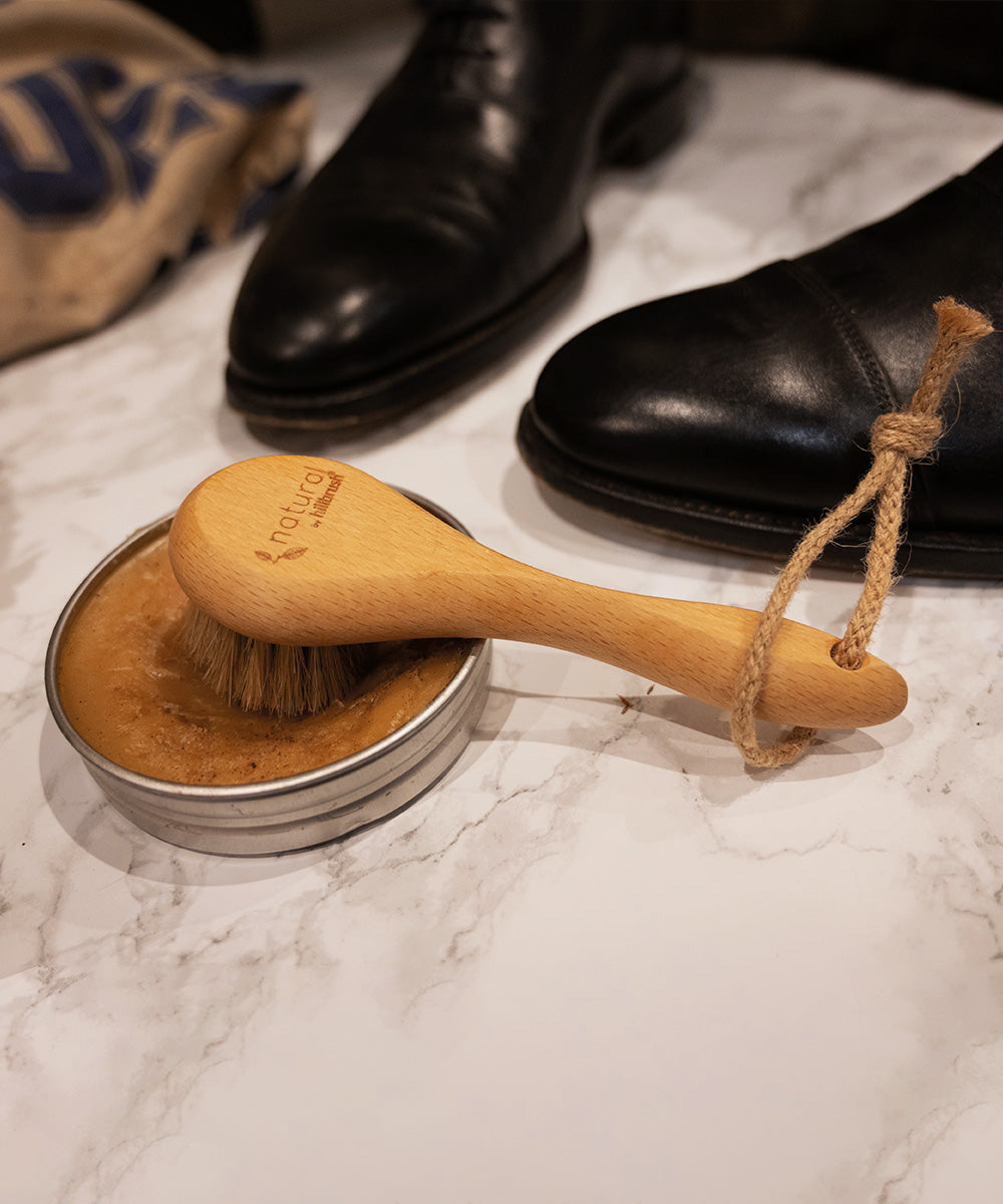 Natural by Hillbrush Shoe Polish & Shine Brush - Stiff