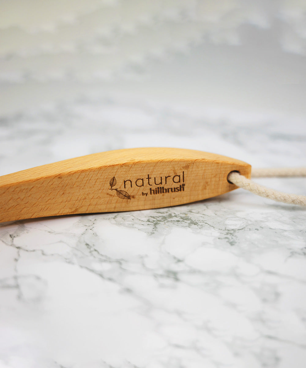 Natural by Hillbrush Long Handled Bath Brush Stiff - Stiff