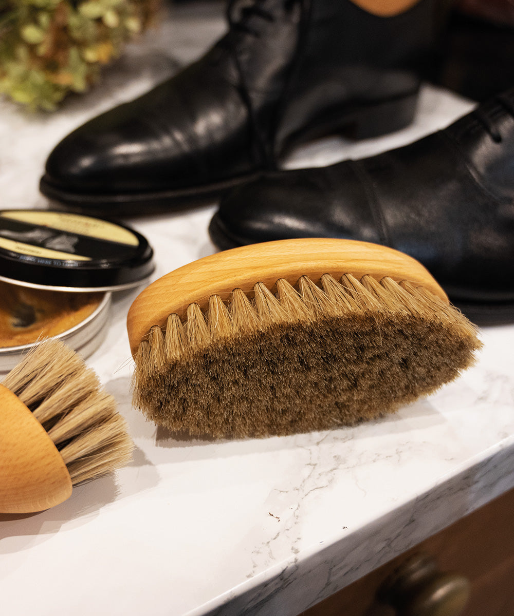 Natural by Hillbrush Large Shoe Shine Brush - Soft