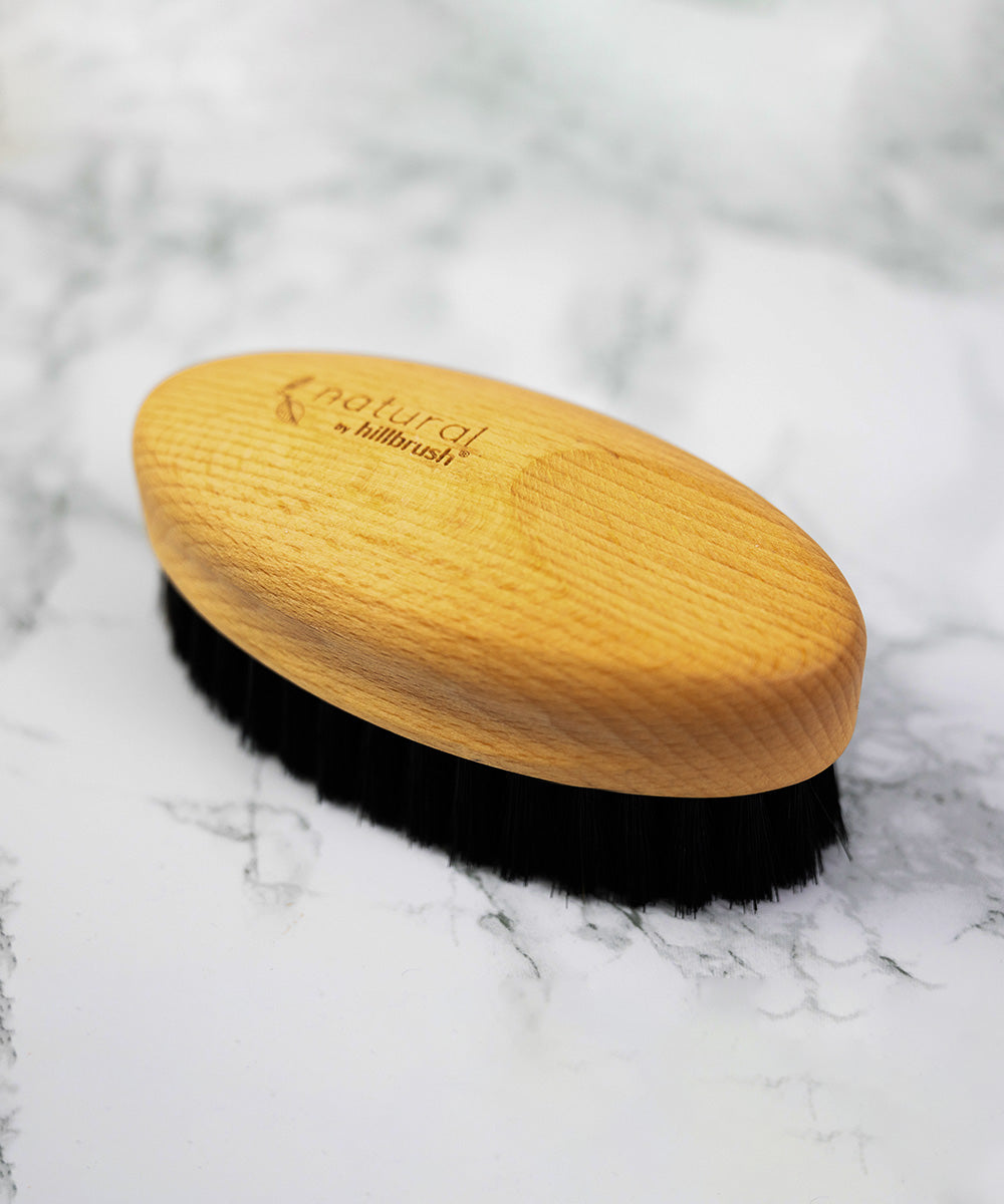 Natural by Hillbrush Large Dark Shoe Shine Brush - Soft