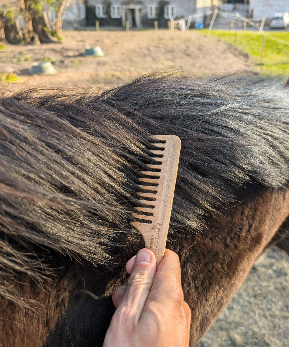 Natural by Hillbrush Equestrian Grooming Brush Set