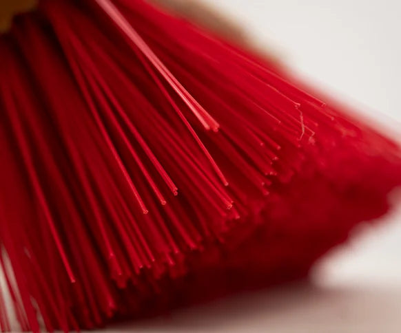 Traditional Wooden Yard Broom With Handle - Stiff