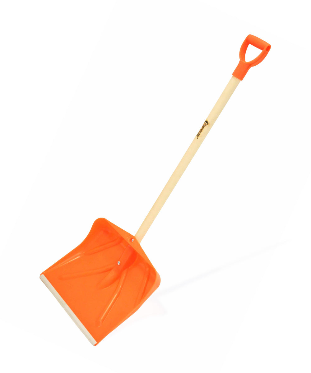 Heavy Duty Snow Shovel With Wooden Shaft & D-Grip Handle - 1320mm
