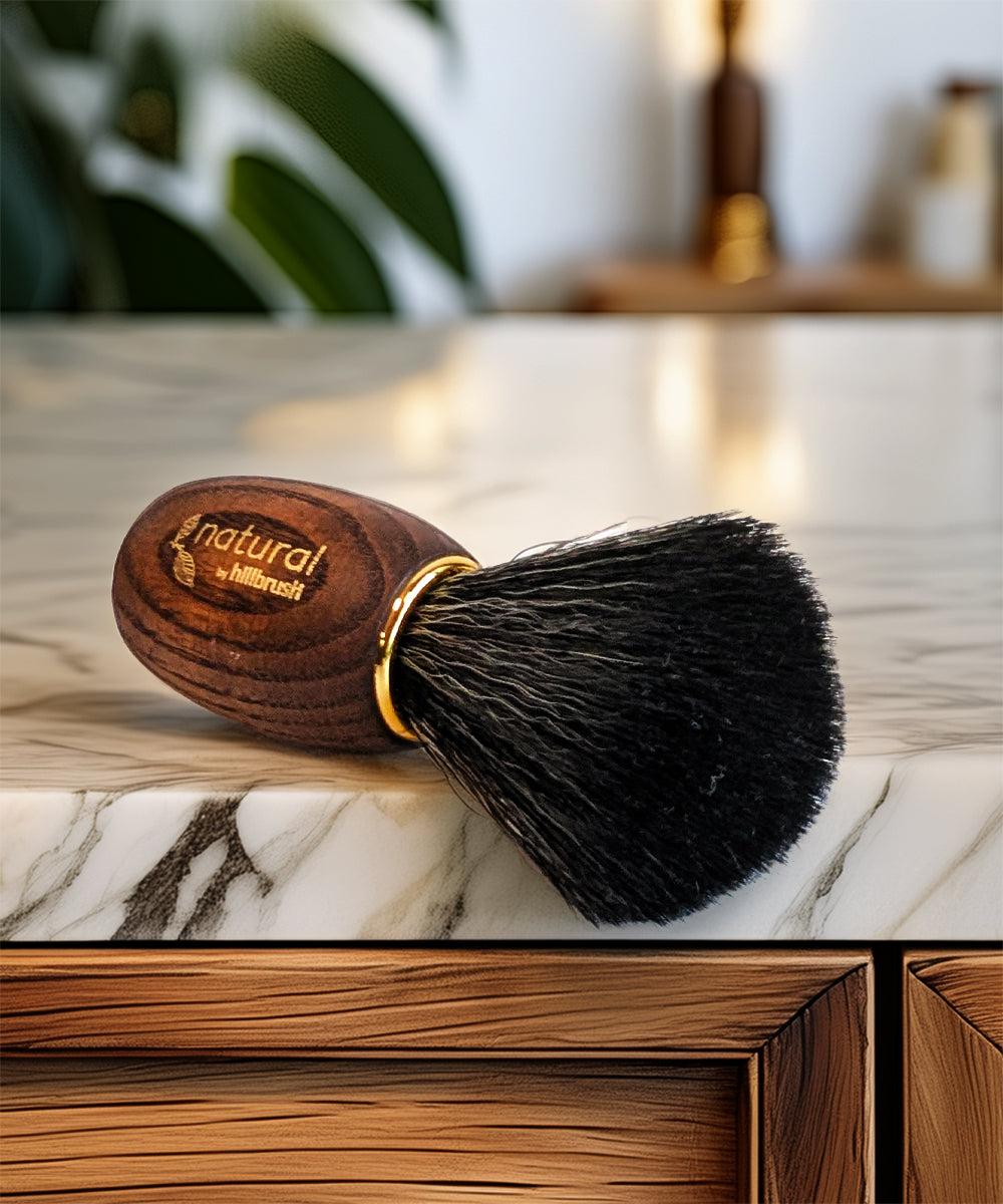 Natural by Hillbrush Synthetic Vegan Shaving Brush, Dark Finish