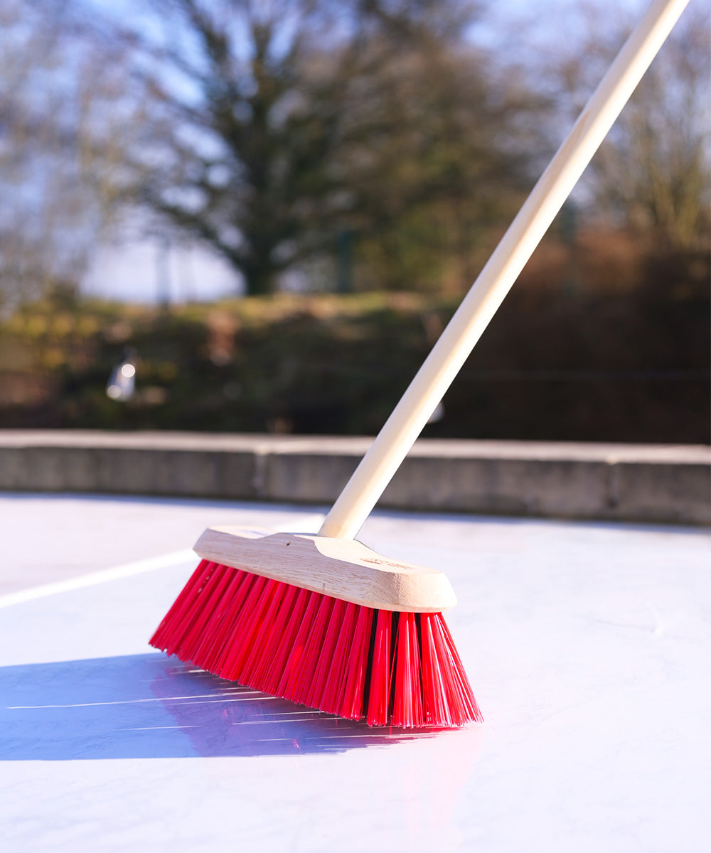 Traditional Wooden Broom With Handle - Stiff