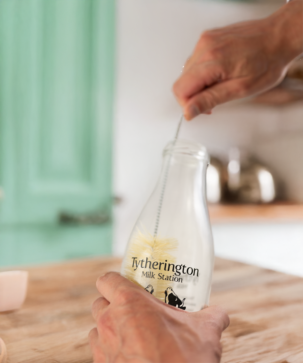 Natural by Hillbrush Bottle Brush – 50mm Diameter (Tampico & Cotton)