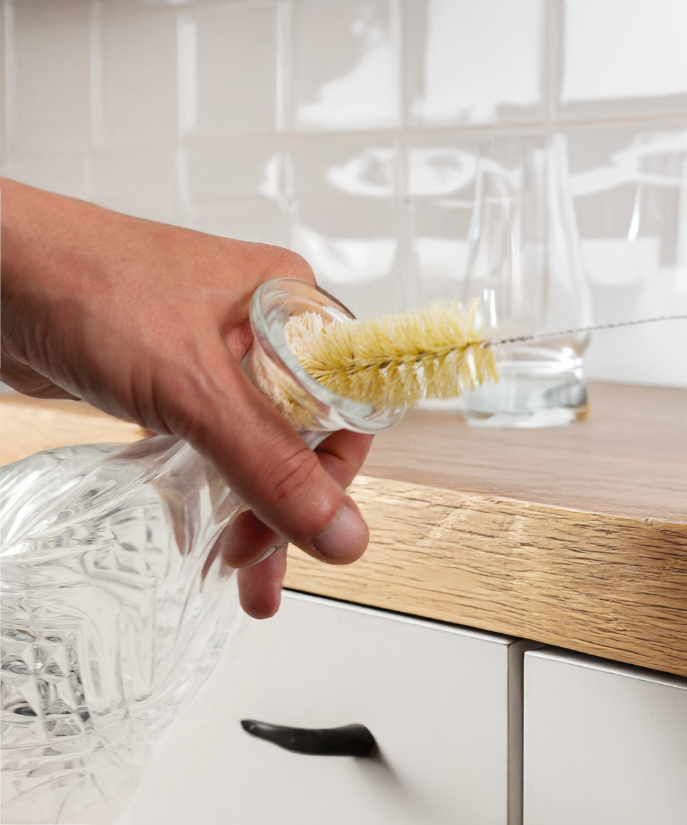 Natural by Hillbrush Bottle Brush – 30mm Diameter (Tampico & Cotton)