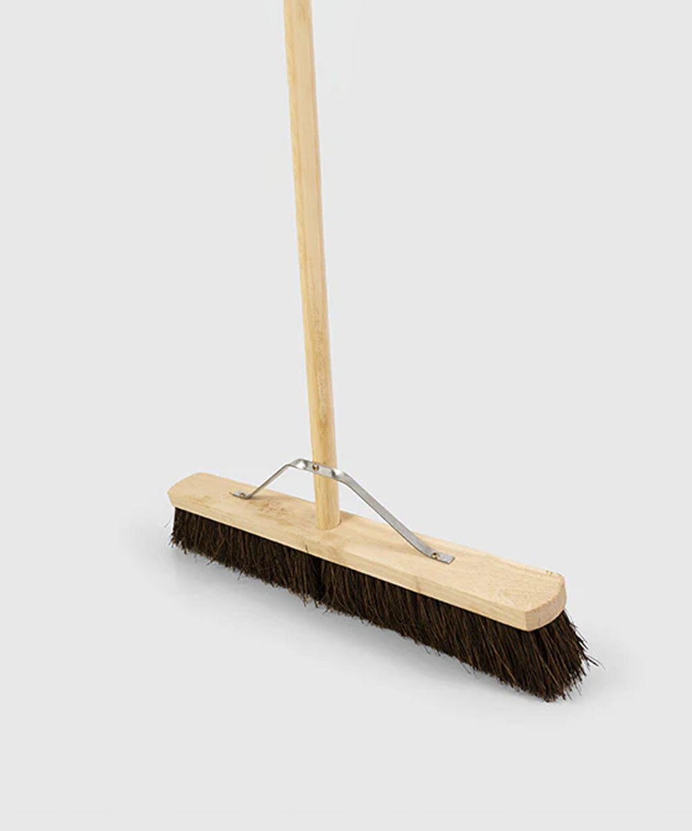 Everyday Wooden Platform Broom With Handle - Stiff