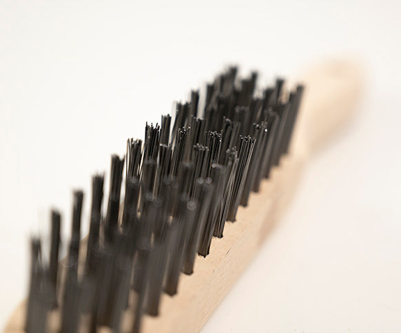 Traditional Wooden Wire Scratch Brush - Stiff