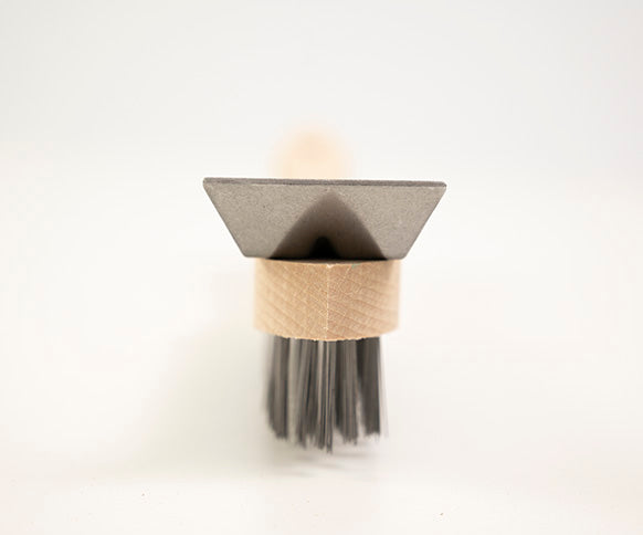 Traditional Wire Scratch Brush With Scraper - Stiff