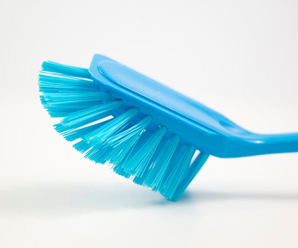 Everyday Dish Brush With Scraper (Blue) - Medium Stiff