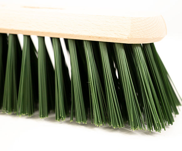 Traditional Wooden Platform Broom With Handle - Stiff