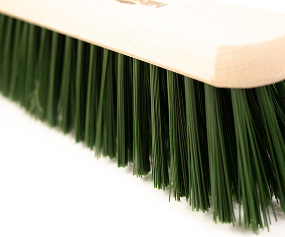 Traditional Wooden Platform Broom With Handle - Stiff