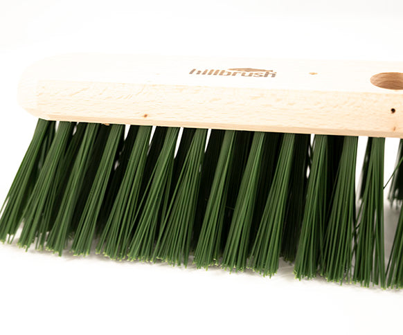 Traditional Wooden Platform Broom With Handle - Stiff