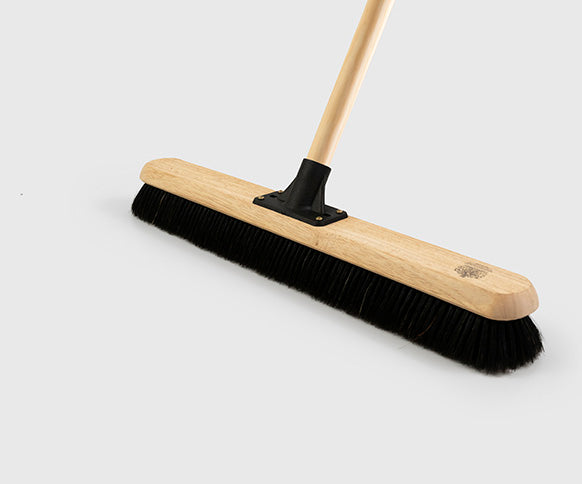 Finest by Hillbrush Wooden Platform Broom With Socket & Handle - Extra Soft