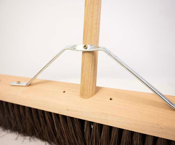 Finest by Hillbrush Wooden Broom With Handle & Stay - Stiff