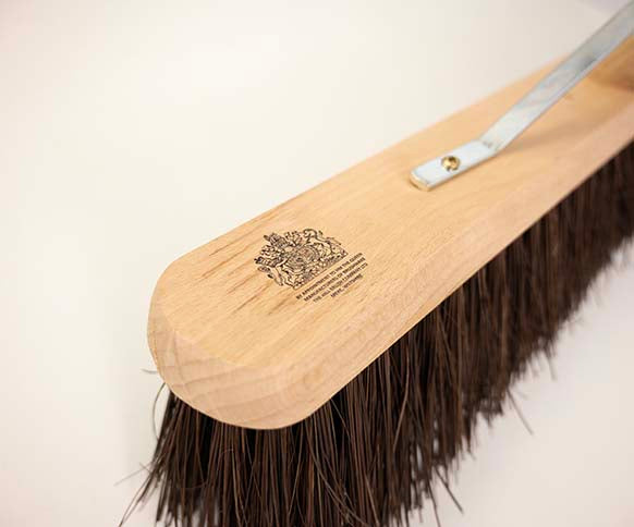 Finest by Hillbrush Wooden Broom With Handle & Stay - Stiff