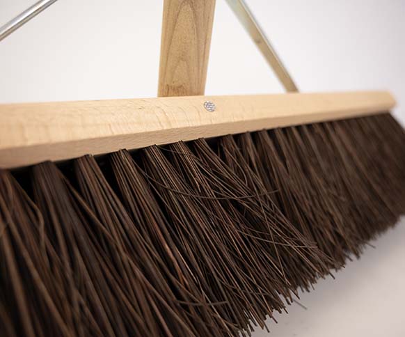 Finest by Hillbrush Wooden Broom With Handle & Stay - Stiff