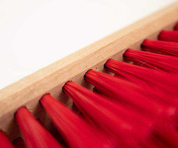 Traditional Wooden Platform Broom With Handle - Medium Stiff