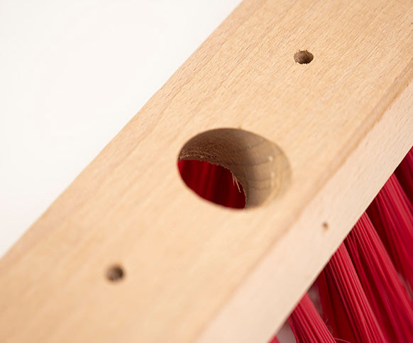 Traditional Wooden Platform Broom With Handle - Medium Stiff