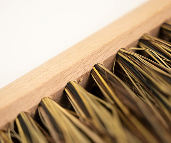 Traditional Wooden Platform Broom With Handle - Stiff