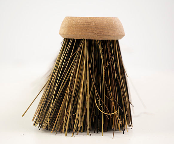Traditional Wooden Platform Broom With Handle - Stiff