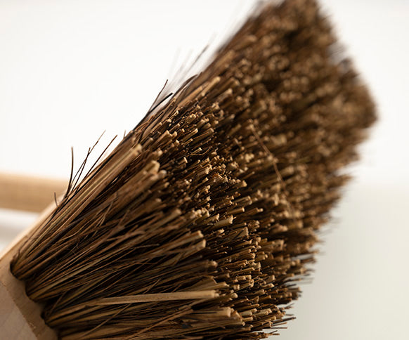 Everyday Wooden Yard Broom With Handle - Stiff